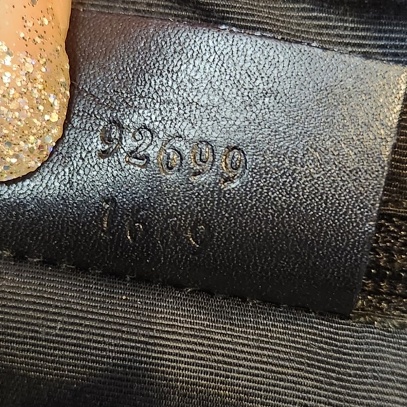 GUCCI Gray/ Black Denim GG Web Monogram Shoulder Bag - Picture 11 of 13